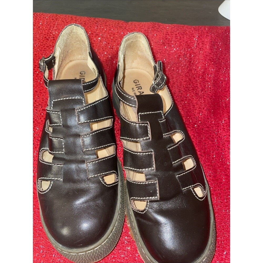 Giraudon  New York Fisherman grunge Shoes Brown Leather 10.5 Women’s